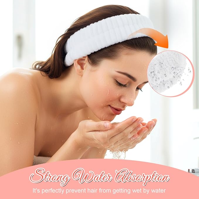 2Pcs Spa Headband, Make Up Headband Hair Head Band - Image 4