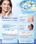 Face Ice Bath Bowl with Built-in Ice Tray, Foldable Silicone Face Bowl - Image 4
