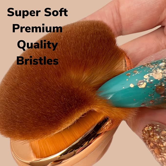 Foundation Brush Palm Makeup SOFT Kabuki Dome Shaped Face Body Shimmer Oil SPF - Image 3