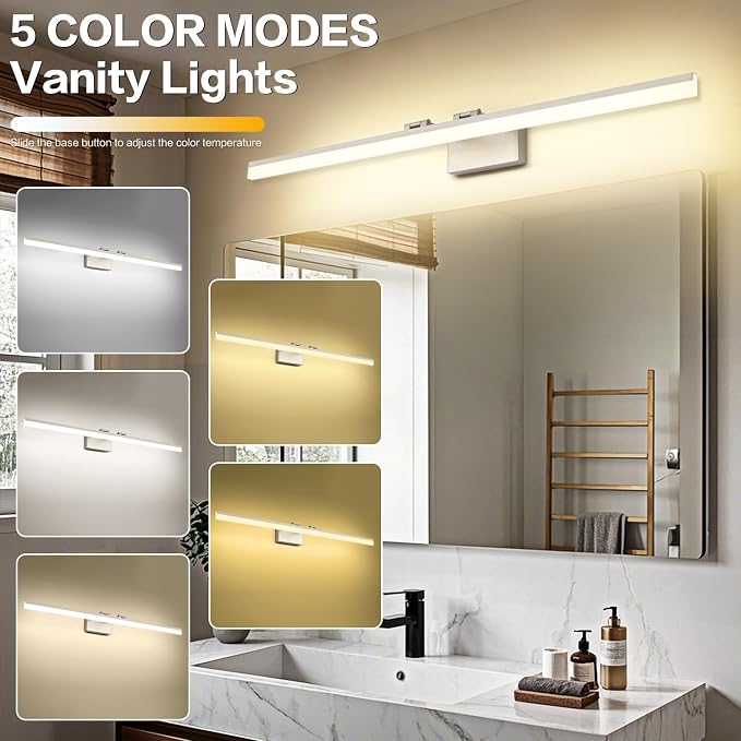 SOLFART 5 Color Temperature Dimmable 47.2 Inch Bathroom Light Fixtures Over - Image 3