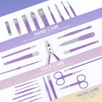 Manicure Set Professional Manicure Kit - 30 in 1 Pedicure Kit Nail Clippers Set - Image 5