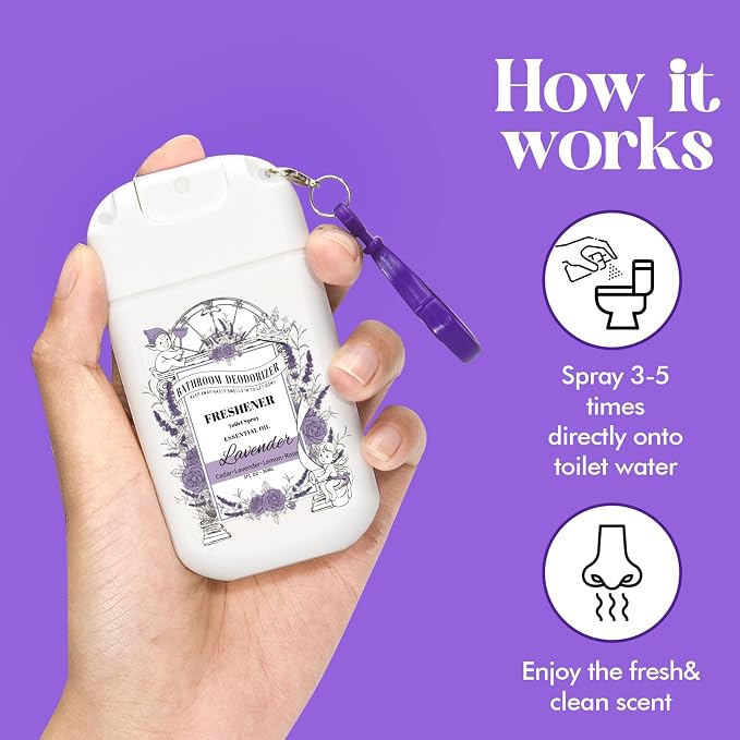 Travel Size Toilet Spray, 2 Pack Air Freshener Spray - Image 5