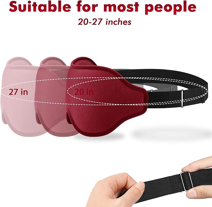 Sleep Eye Mask for Men Women, Sleeping Mask for Side Sleeper, Travel Blackout - Image 4