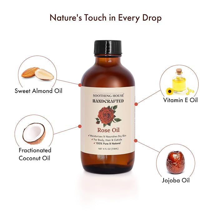 Rose Body Oil, Moisturizing Body Oil - Image 5