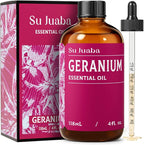 SU JUABA Geranium Essential Oil 4 Oz, 100% Pure & Natural Aromatherapy Oil by Unknown