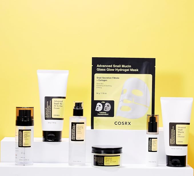 COSRX Advanced Snail Mucin Glass Glow Hydrogel Face Masks Skincare 3 EA - Image 8