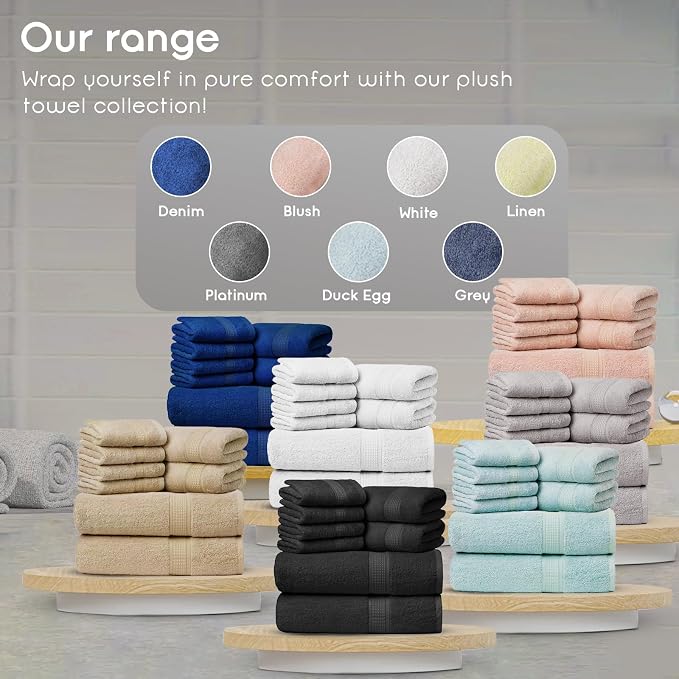 Ariv Towels Pack of 8, Premium Cotton Towel Set, Super Soft, Quick Dry - Image 3