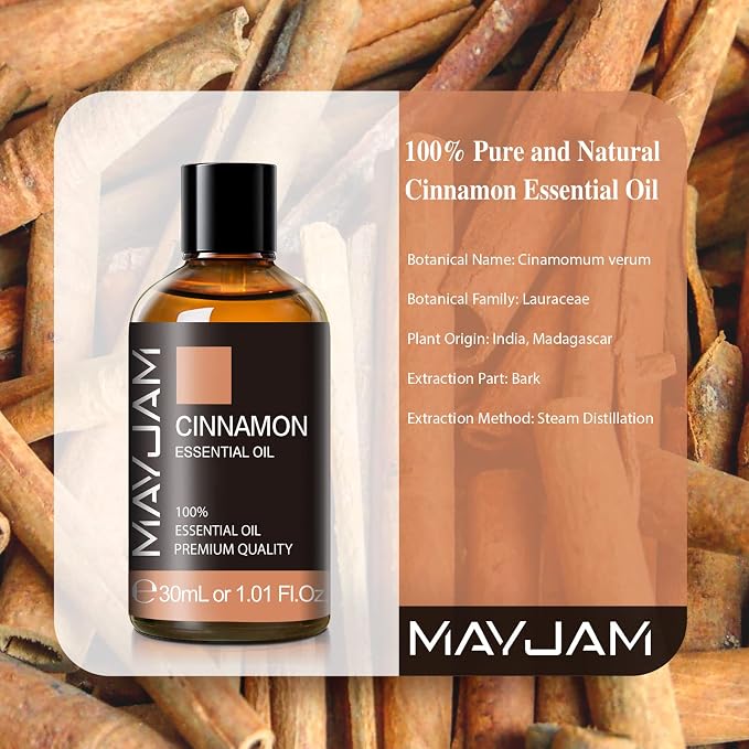 Cinnamon Essential Oil 30ml/1.01fl.oz, MAYJAM Premium Cinnamon Oils - Image 3