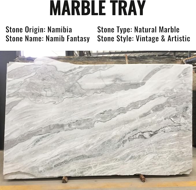 Koville African Natural Marble Decorative Tray, Catchall Tray - Image 5