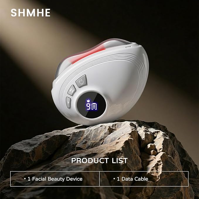Professional LED Red Light Gua Sha Massager, 9-Level Adjustable Face and Neck - Image 6