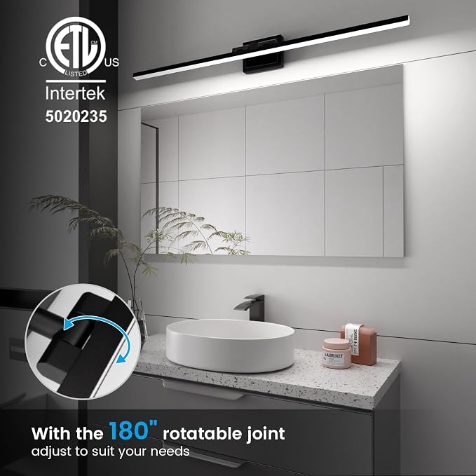 VOLISUN Modern Bathroom Vanity Light 48 inch, 30W Dimmable 5CCT Led Bathroom - Image 2