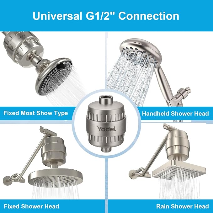 Yodel Shower Filter with 6 Cartridge Brushed Nickel - Image 5