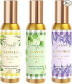 Room Spray, Bright Vanilla, Eucalyptus leaves, Serene Lavender, 3 Pack by CLESH