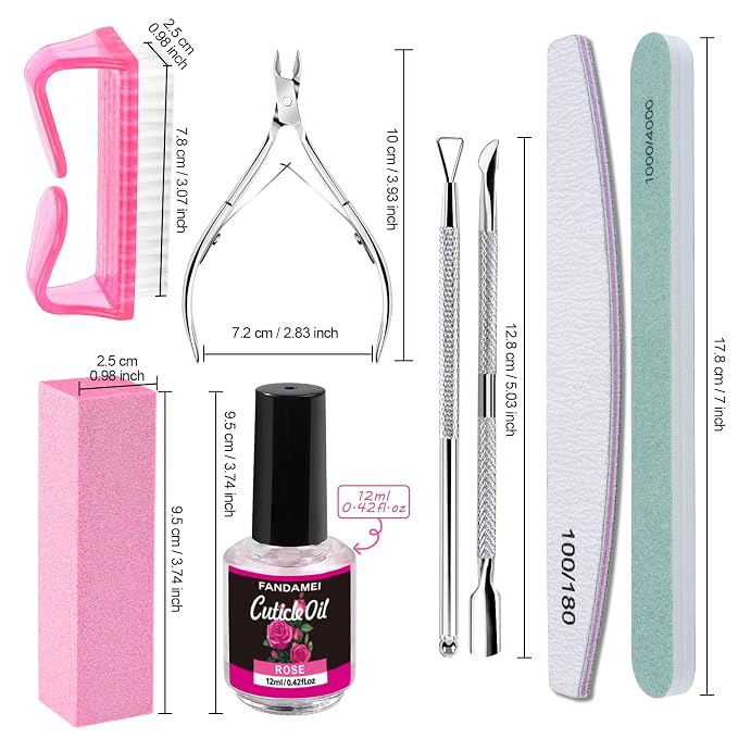 FANDAMEI Nail Files and Buffers, Manicure Tools Nail Care Kit - Image 2