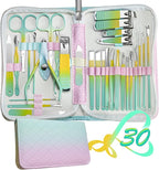 Manicure Set 30 in 1 Nail Clippers Set, Nail Manicure Kit by RedFlow-official
