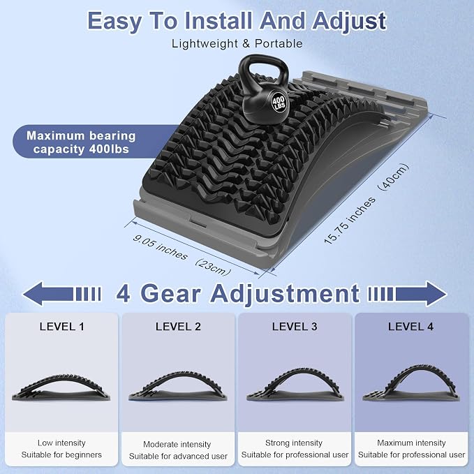 MINOLL Back Stretcher for Lower Back Pain Relief, Back Cracking Device - Image 6