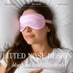 Silk Satin Sleeping Eye Mask, Light Purple Sleep Eye Mask Night Blindfold - Image 3