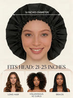 Aquior Shower Cap for Women, Extra Adjustable Shower Caps for Women - Image 4