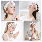Zkptops Spa Headband for Washing Face Wristband Set Sponge Makeup Skincare - Image 4