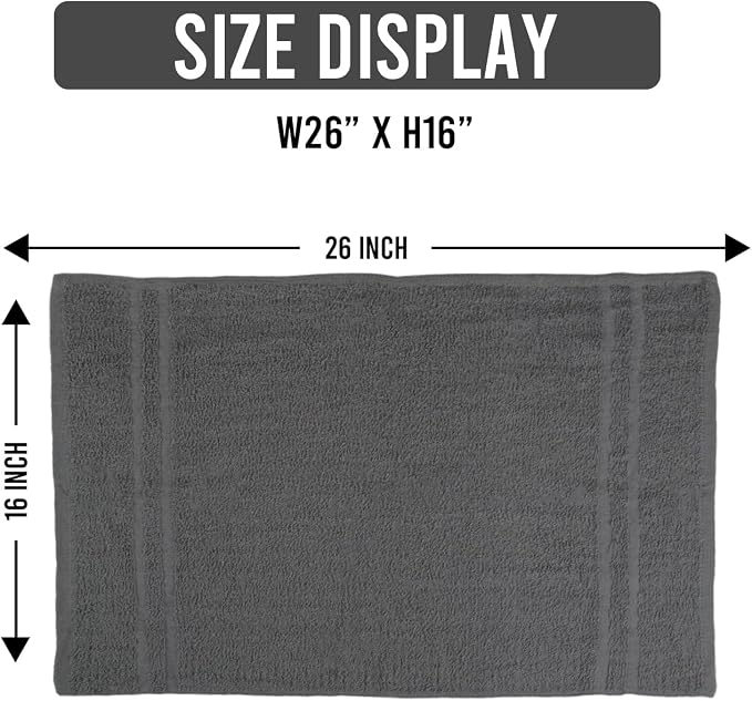 Salon Towels – 50 Pack Grey Hand Towels 100% Cotton Spa Towels – 16x27 inches - Image 6