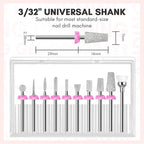 Makartt Nail Drill Bits:10Pcs Dimond Sanding Bit Sets - Image 4