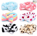Casoty 6 Pcs Spa Soft Coral Fleece Bow-Style Headbands by Casoty