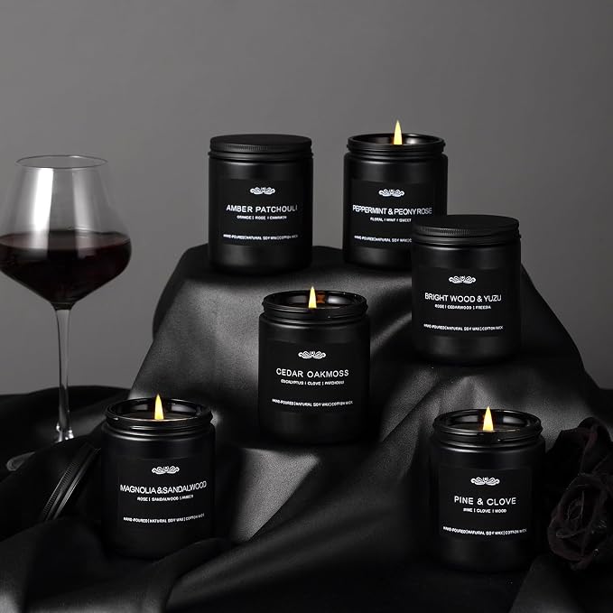 6 Pack Candles for Home Scented Aromatherapy Candles Gifts Set for Men - Image 9