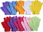 10 Pairs Exfoliating Gloves, Made of 100% Nylon, 10 Colors Double Sided by WelcometoCVNDKN