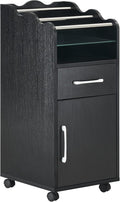 BarberPub Salon Cart with Storage Cabinet with with Drawers Engineered Wood by BarberPub