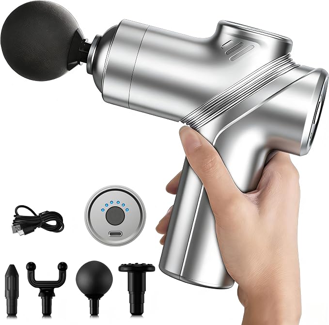 LEERCON Mini Massage Gun, Portable Deep Tissues Muscle Massager, 4 Massages by leercon