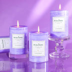 4 Pack Lavender Scented Pillar Candles-2.8x4 in Purple Decorative Candles - Image 8