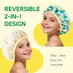 Years calm Kids Shower Cap, Waterproof Reusable Cartoon Bath Cap - Image 4