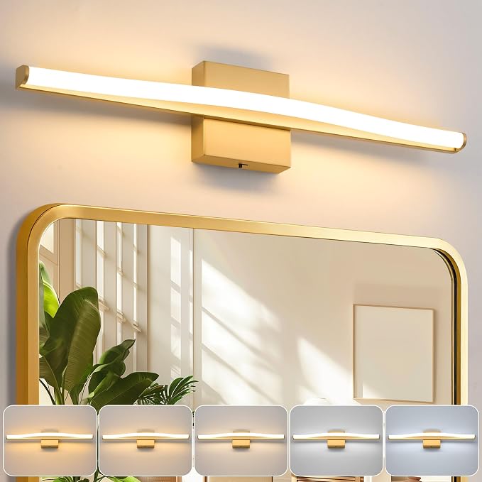 Modern Bathroom Vanity Light 24 inch, Dimmable 5CCT Led Bathroom Light Fixture by Biewalk