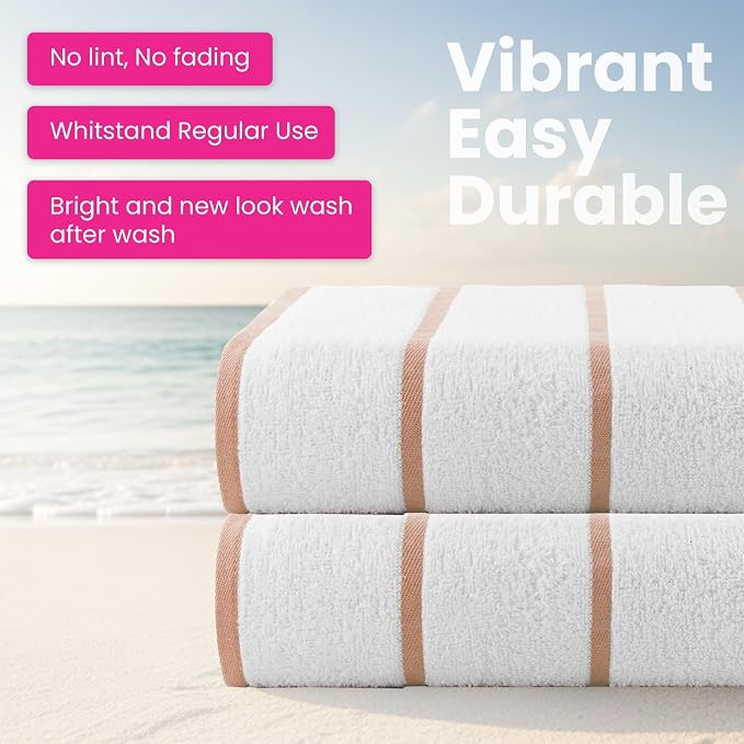 CASA COPENHAGEN Cabana Pool 2Pcs 100% Egyptian Cotton XL Designer Bathsheet - Image 2