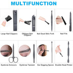 8 PCS Nail Clippers, ONEHERE Premium Manicure Set, Professional Grooming Gift - Image 4