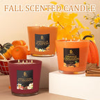 Large Candle Vanilla Pumpkin Scented, 4 Wick Natural Soy Candles - Image 7