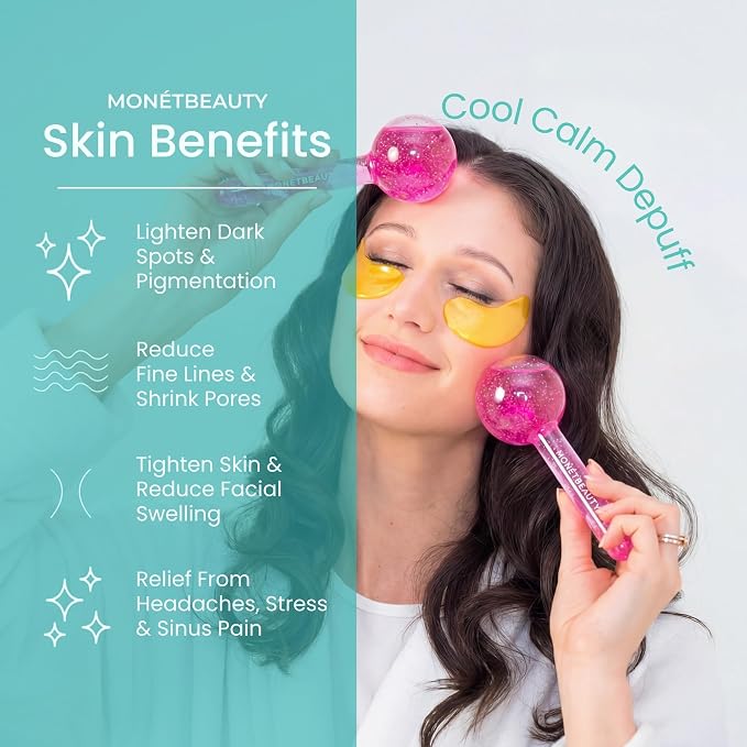 MonétBeauty Ice Globes for Face, Freezer Safe and Highly Effective Facial - Image 2