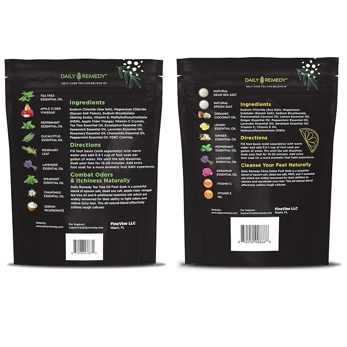 DAILY REMEDY EXTRA STRENGTH Tea Tree Oil & Citrus Detox Foot Soak Set - Image 2