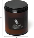 Hemlock Park White Sage Apothecary Hand-Poured Scented Candle | Crackling Wood - Image 6