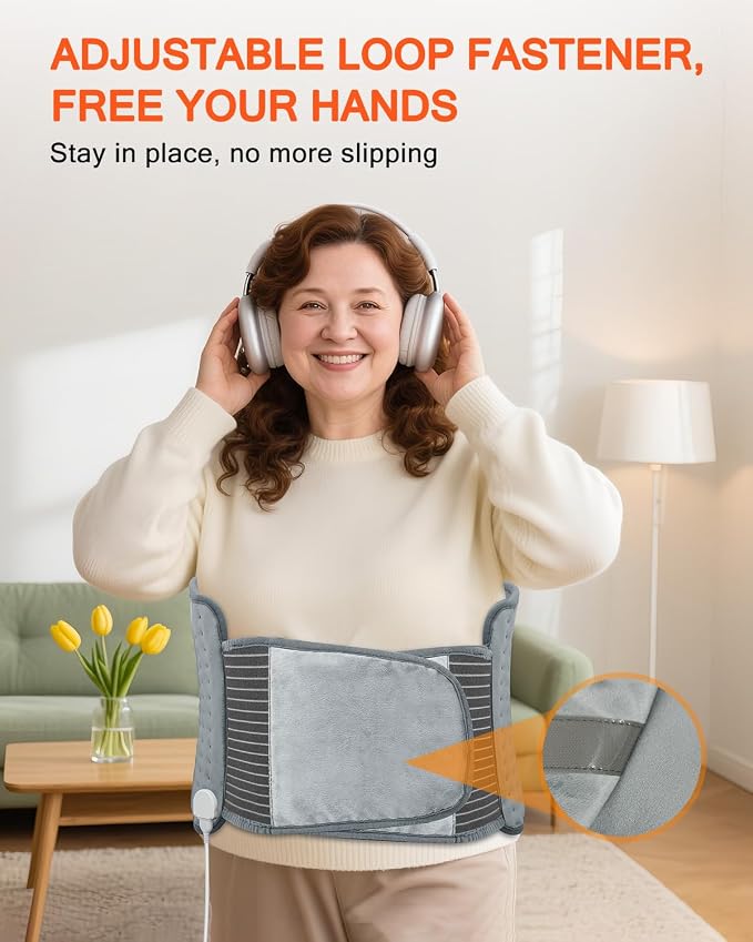 Heating Pad for Back Pain Relief, Extra-Large 12"x24"+26" Extendable Electric - Image 4
