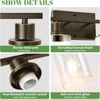 MOKATNG 4-Light Bathroom Light Fixtures, Vanity Light - Image 3