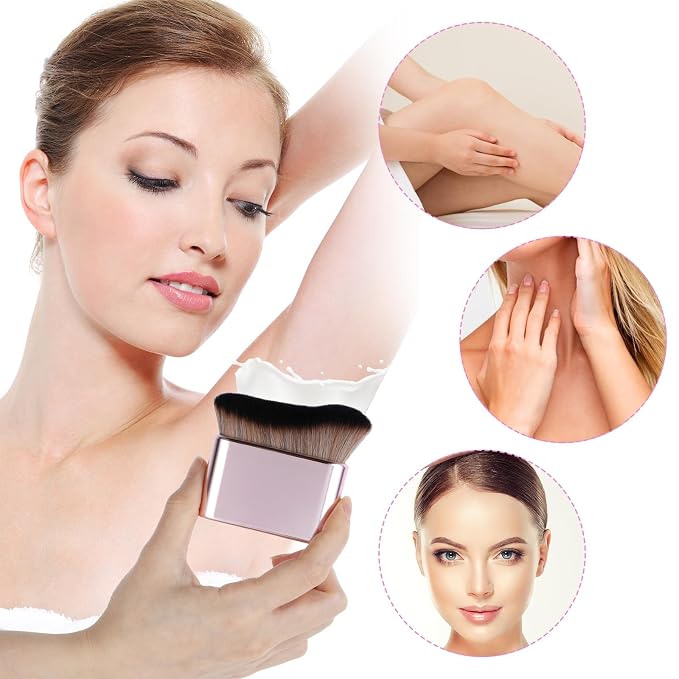 Soft Body Makeup Brush Portable Self Tanning Brush Self Tanner Face & Body - Image 6