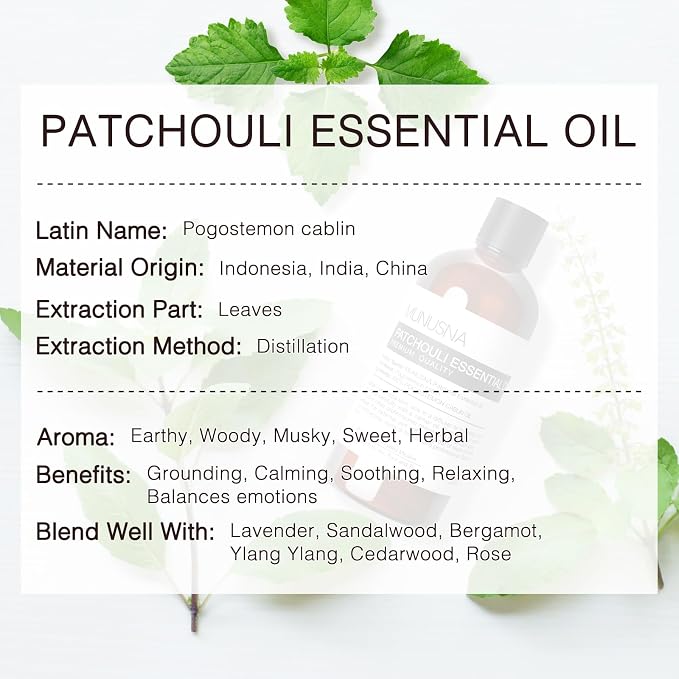 Pure Patchouli Essential Oil 100ML, 100% Pure Natural Patchouli Oils Premium - Image 3