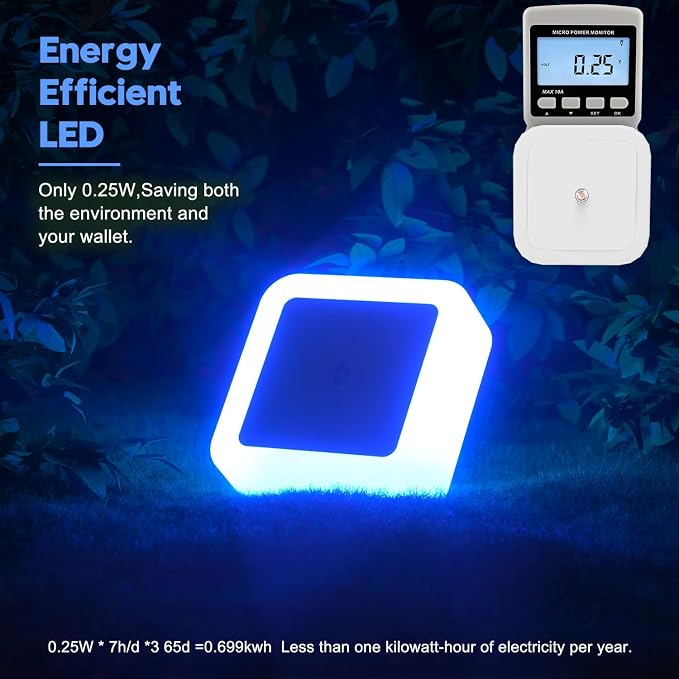 Sujeet Blue Night Light 4 Pack, Night Lights Plug into Wall 4-Pack, Nightlight - Image 8
