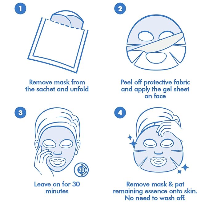 Ebanel 5 Pack Hydrogel Collagen Face Mask - Image 7