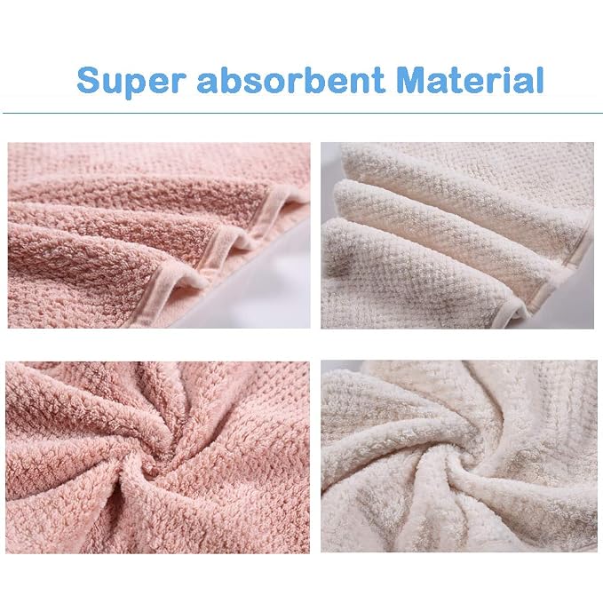 M-bestl 2 Pack Microfiber Hair Towel Wrap, Hair Drying Towel - Image 4