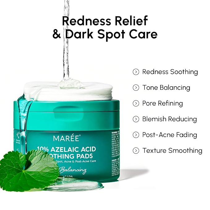 MAREE Azelaic Acid Acne Clearing Pads – Exfoliating Pads - Image 3