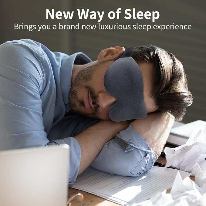 NEWVANGA Sleep Mask for Back and Side Sleeper, Block Out Light, Luxury Sleeping - Image 7
