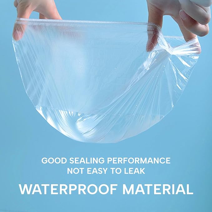 YIZIJIZI 100PCS Disposable Shower Caps, Large Thick Clear Waterproof Shower Cap - Image 6