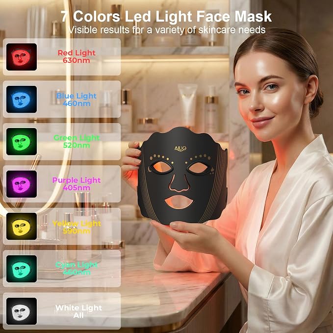 Red Light Therapy for Face, LED Face Mask Light Therapy, Rechargeable Red Light - Image 2